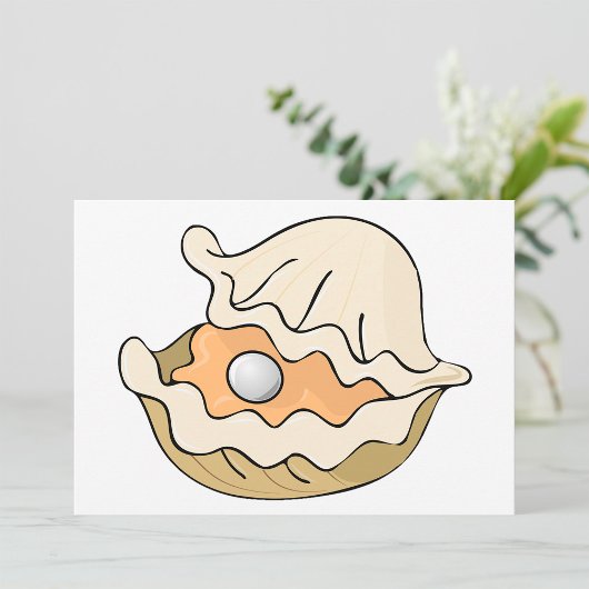 Pearl in een oester kaart