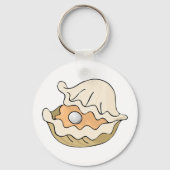 Pearl in een oester Sleutelhanger (Achterkant)