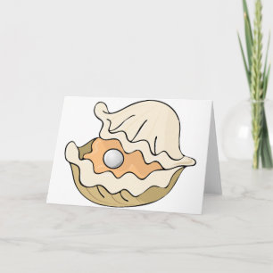 Pearl in een oester Wenskaart Kaart