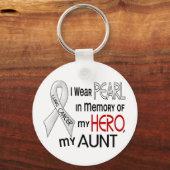 Pearl in het geheugen van mijn tante Lung Cancer Sleutelhanger (Voorkant)