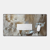 Pearl in oester en natuurlijk Zee - koraal fotogra Bureaumat (Keyboard & Muis)