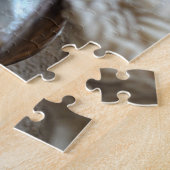 Pearl in oester en natuurlijk Zee - koraal fotogra Legpuzzel (Zijkant)