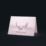 pearl in seashell birthday kaart<br><div class="desc">Single pearl in seashell with blush pink color for friend's birthday</div>