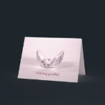 pearl in seashell birthday kaart<br><div class="desc">Single pearl in seashell with blush pink color for friend's birthday</div>