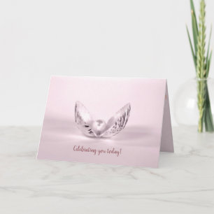 pearl in seashell birthday kaart