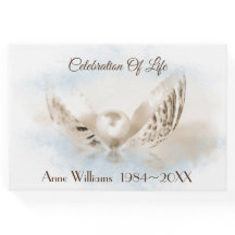 Pearl in Seashell Memorial Service Guest Book