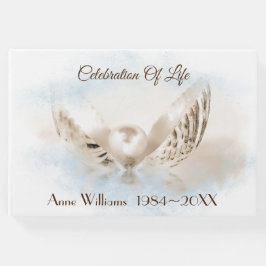 Pearl in Seashell Memorial Service Guest Book Gastenboek