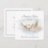 Pearl in Seashell Wedding Kaart (Voorkant / Achterkant)