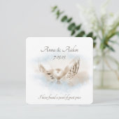 Pearl in Seashell Wedding Kaart (Staand voorkant)