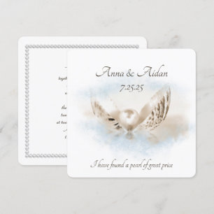 Pearl in Seashell Wedding Kaart