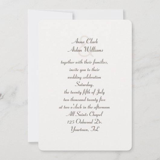 Pearl in Seashell Wedding Kaart (Achterkant)