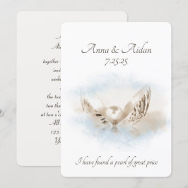 Pearl in Seashell Wedding Kaart