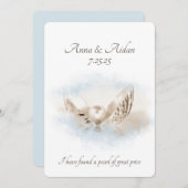 Pearl in Seashell Wedding Kaart (Voorkant / Achterkant)