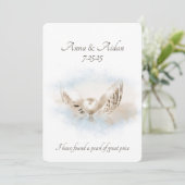 Pearl in Seashell Wedding Kaart (Staand voorkant)