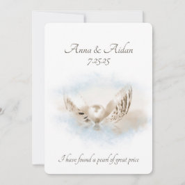 Pearl in Seashell Wedding Kaart