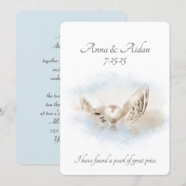 Pearl in Seashell Wedding Kaart