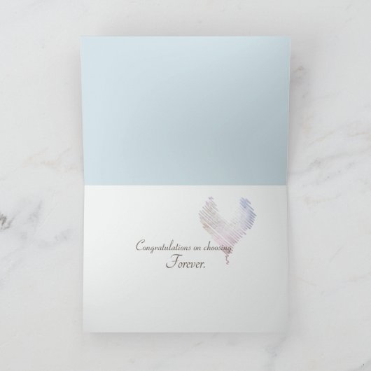 Pearl in Seashell Wedding Kaart (Binnen)