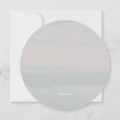 Pearl in Shell Ronde Bruids Douche Uitnodiging (Achterkant)