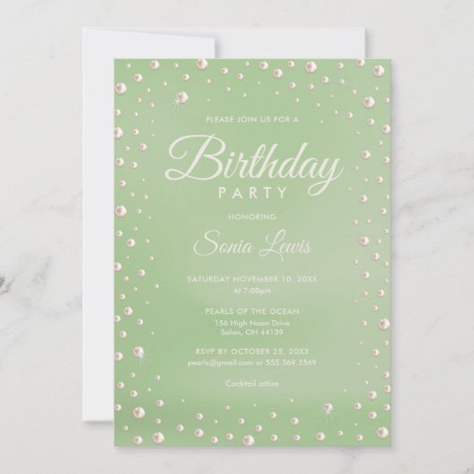 Pearl Invitation Kaart (Voorkant)