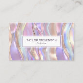 Pearl Iridescence Holographic Pastel Visitekaartje (Voorkant)