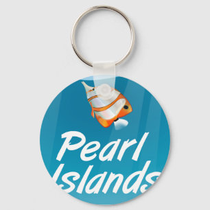 Pearl Islands tropical reisposter. Sleutelhanger