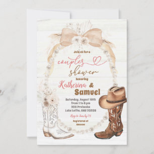 Pearl Ivory Beige Cowboy Boots Couples Douche Kaart