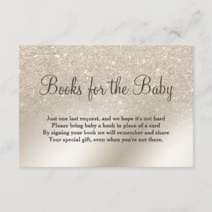 Pearl Ivory Glitter Ombre Breng een Boek baby show Informatiekaartje
