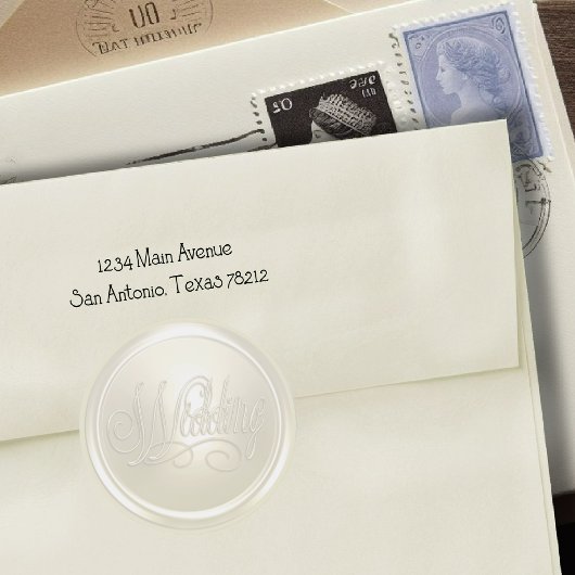 Pearl Ivory Wedding Envelope Seal Ronde Sticker