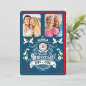 Pearl Jubilee 2 foto 30e Jubileum uitnodiging (Staand voorkant)