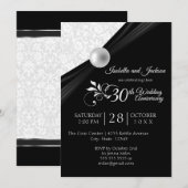 Pearl Jubileum Design - Zwart-wit Kaart (Voorkant / Achterkant)