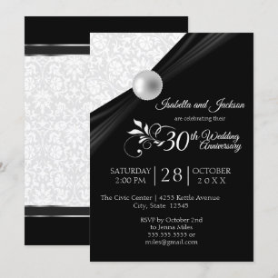 Pearl Jubileum Design - Zwart-wit Kaart