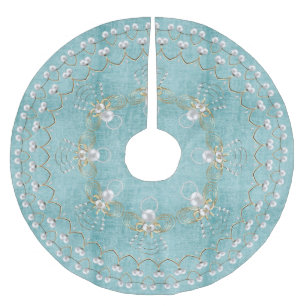 Pearl Kerstengel uit de cirkel van Joy Aqua Kerstboom Rok