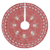 Pearl kerstengel van de Rode Cirkel van Joy Kerstboom Rok (Voorkant)