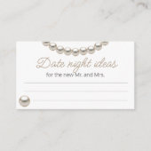 Pearl ketting Datum nacht ideeën Informatiekaartje (Voorkant)