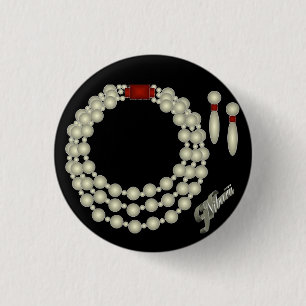 Pearl Ketting Set Button
