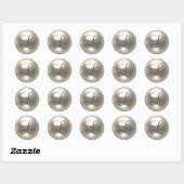 Pearl L monogram bruiloft Ronde Sticker (Vel)