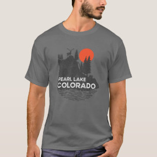 Pearl Lake Colorado Hiking Camping Natuur Deer Des T-shirt