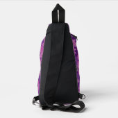 Pearl Libra Zodiac Sign on Fuchsia Digital Camo Sling Bag (Achterkant)