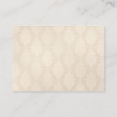 Pearl Lijst op Damask RSVP Informatiekaartje (Achterkant)