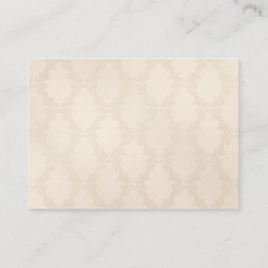 Pearl Lijst op Damask RSVP Informatiekaartje (Achterkant)