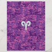 Pearl like Aries Symbol on Pink Digital Camo (Voorkant)