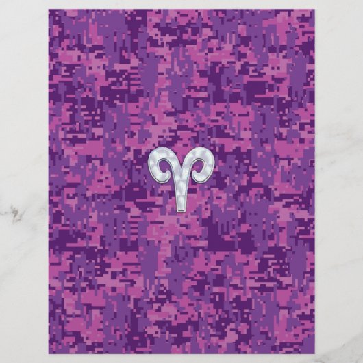 Pearl like Aries Symbol on Pink Digital Camo (Voorkant)
