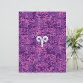 Pearl like Aries Symbol on Pink Digital Camo (Staand voorkant)