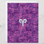 Pearl like Aries Symbol on Pink Digital Camo (Voorkant / Achterkant)