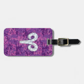 Pearl like Aries Symbol on Pink Digital Camo Bagagelabel (Voorkant horizontaal)
