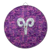 Pearl like Aries Symbol on Pink Digital Camo Dartbord (Voorkant)