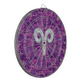 Pearl like Aries Symbol on Pink Digital Camo Dartbord (Voorkant Links)
