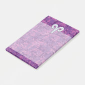 Pearl like Aries Symbol on Pink Digital Camo Post-it® Notes (Schuin)