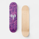 Pearl like Aries Symbol on Pink Digital Camo Skateboard (Voorkant)