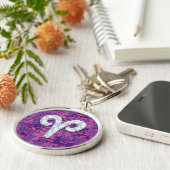 Pearl like Aries Symbol on Pink Digital Camo Sleutelhanger (Zijkant)